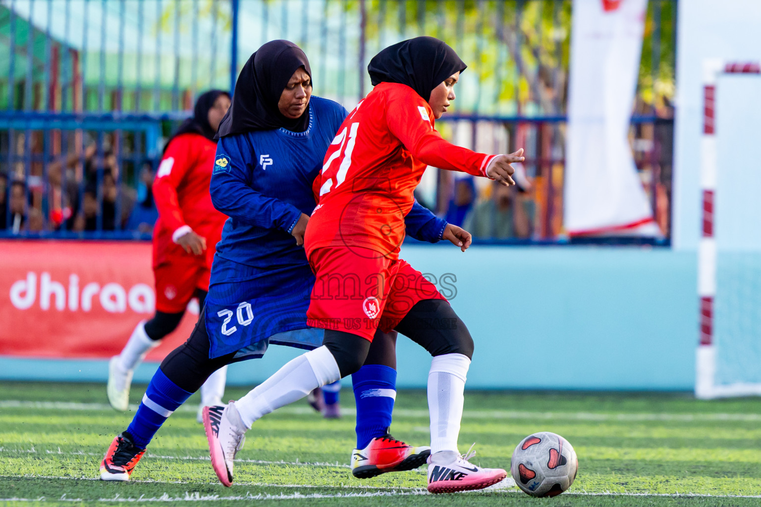 Eydhafushi vs Hithaadhoo in Day 5 of Better in Baa Futsal Fiesta 2025 Woman's division held in B. Eydhafushi, Maldives on Sunday, 9th November 2025. Photos: Nausham Waheed / images.mv