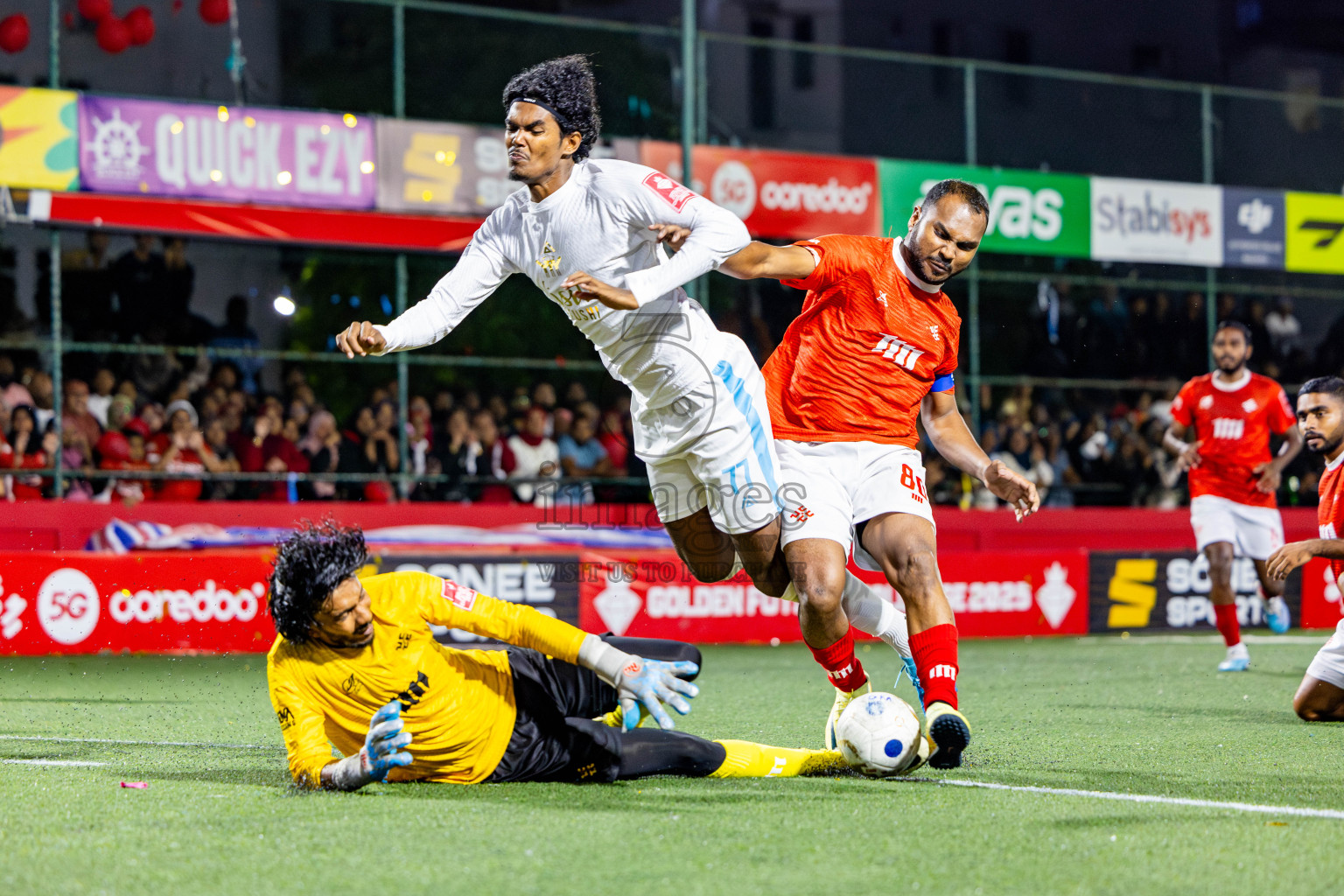 K Maafushi vs K Kaashidhoo in Kaafu Atoll Finals Day 27 of Golden Futsal Challenge 2025 was held on Friday , 31st January 2025, in Hulhumale', Maldives. Photos: Nausham Waheed / images.mv