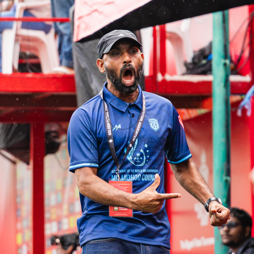 Sh Kanditheemu vs Sh Milandhoo in Day 21 of Golden Futsal Challenge 2025 was held on Saturday , 25th January 2025, in Hulhumale', Maldives.
Photos: Ismail Thoriq / images.mv