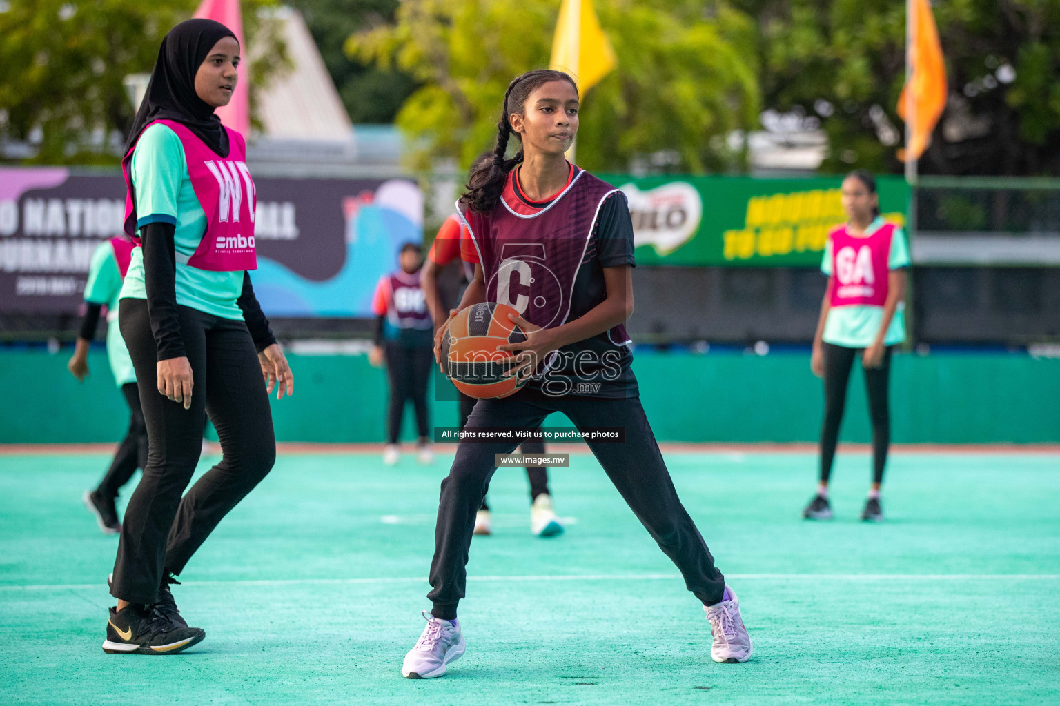 Day 6 of 20th Milo National Netball Tournament 2023, held in Synthetic Netball Court, Male', Maldives on 4th June 2023 Photos: Nausham Waheed/ Images.mv