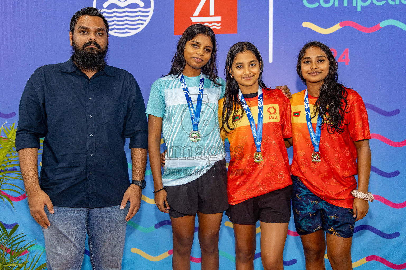 Day 5 of National Swimming Competition 2024 held in Hulhumale', Maldives on Tuesday, 17th December 2024. Photos: Hassan Simah / images.mv