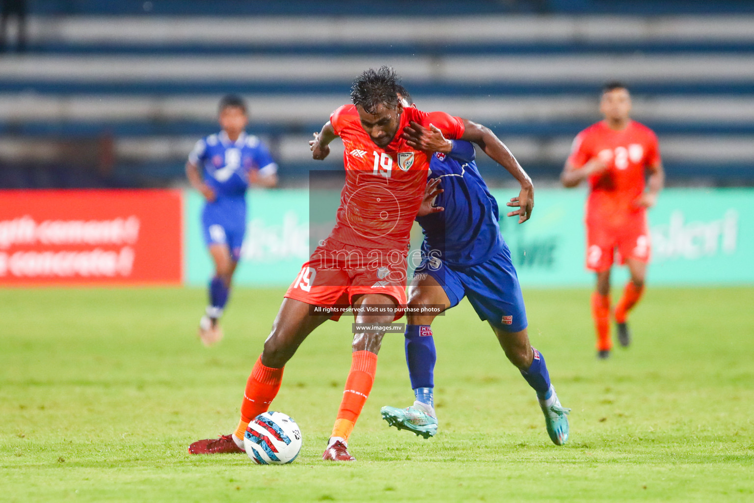 Nepal vs India in SAFF Championship 2023 held in Sree Kanteerava Stadium, Bengaluru, India, on Saturday, 24th June 2023. Photos: Hassan Simah / images.mv