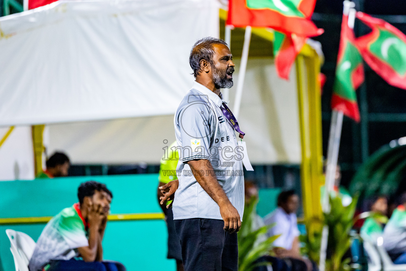 Dee Cee Jay SC vs Much Black in Semi Final of Laamehi Dhiggaru Ekuveri Futsal Challenge 2024 was held on Monday, 29th July 2024, at Dhiggaru Futsal Ground, Dhiggaru, Maldives Photos: Nausham Waheed / images.mv