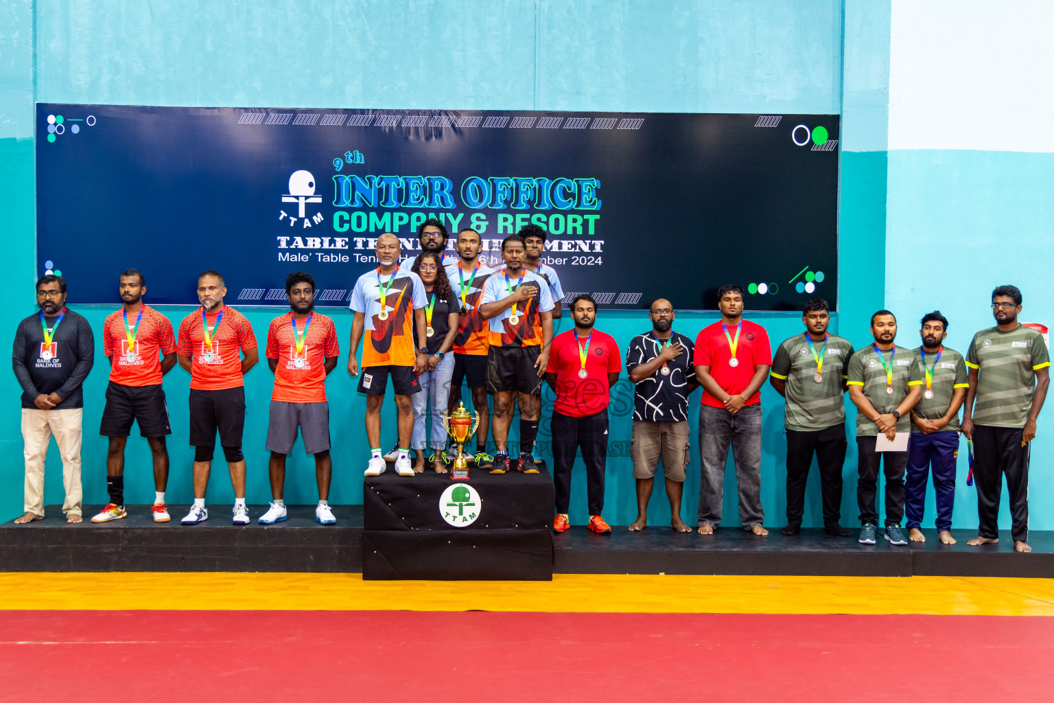 Finals of 9th Inter Office Company & Resort Table Tennis Tournament was held in Male' TT Hall, Male', Maldives on Saturday, 16th November 2024. Photos: Nausham Waheed / images.mv