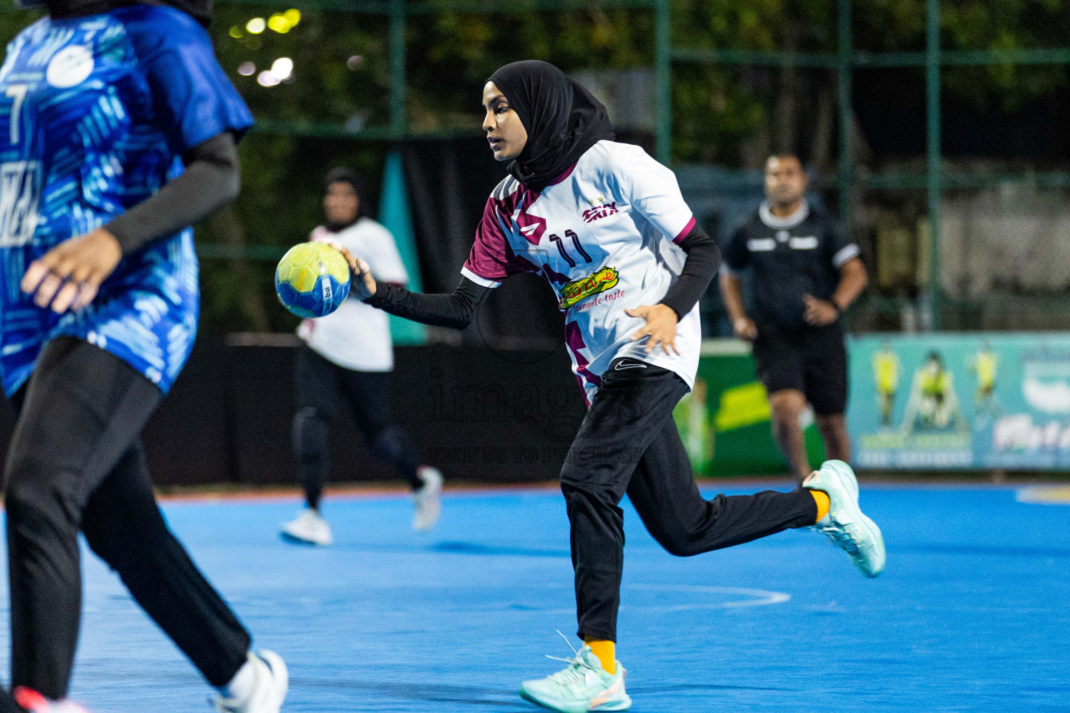 Day 14 of 10th National Handball Tournament 2023, held in Handball ground, Male', Maldives on Monday, 11th December 2023 Photos: Nausham Waheed/ Images.mv