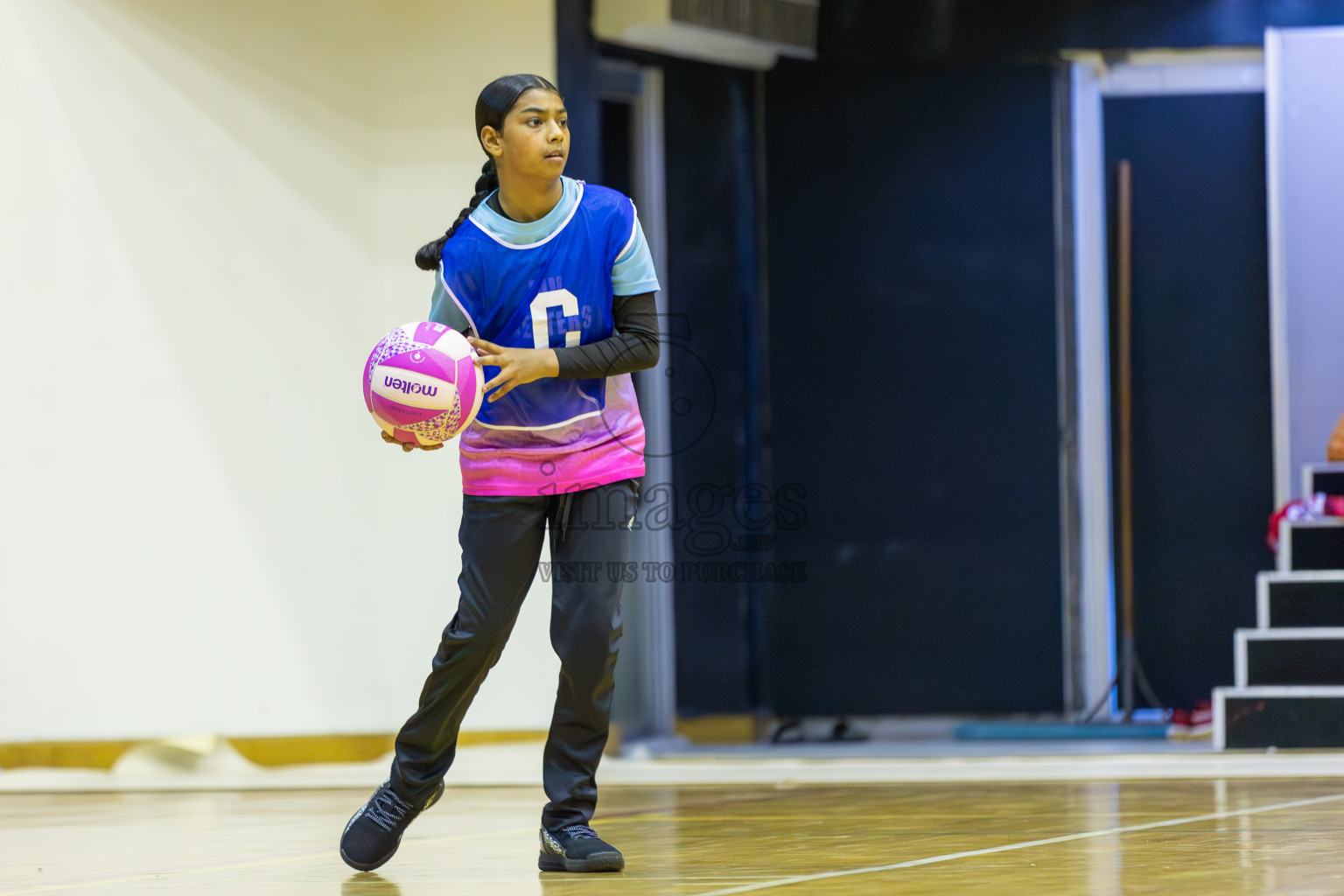 Netkids vs N sports Academy in Day 3 of 3rd Netball Junior Championship, held at Social Center on Wednesday 22nd January 2025 . Photos: Shuu Abdul Sattar / images.mv
