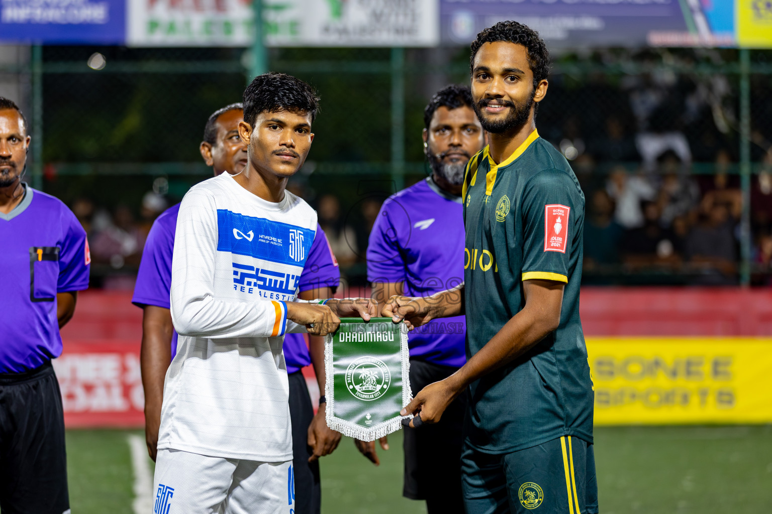 S. Hithadhoo VS Dhandimagu on Day 33 of Golden Futsal Challenge 2024, held on Sunday, 18th February 2024, in Hulhumale', Maldives Photos: Hassan Simah / images.mv