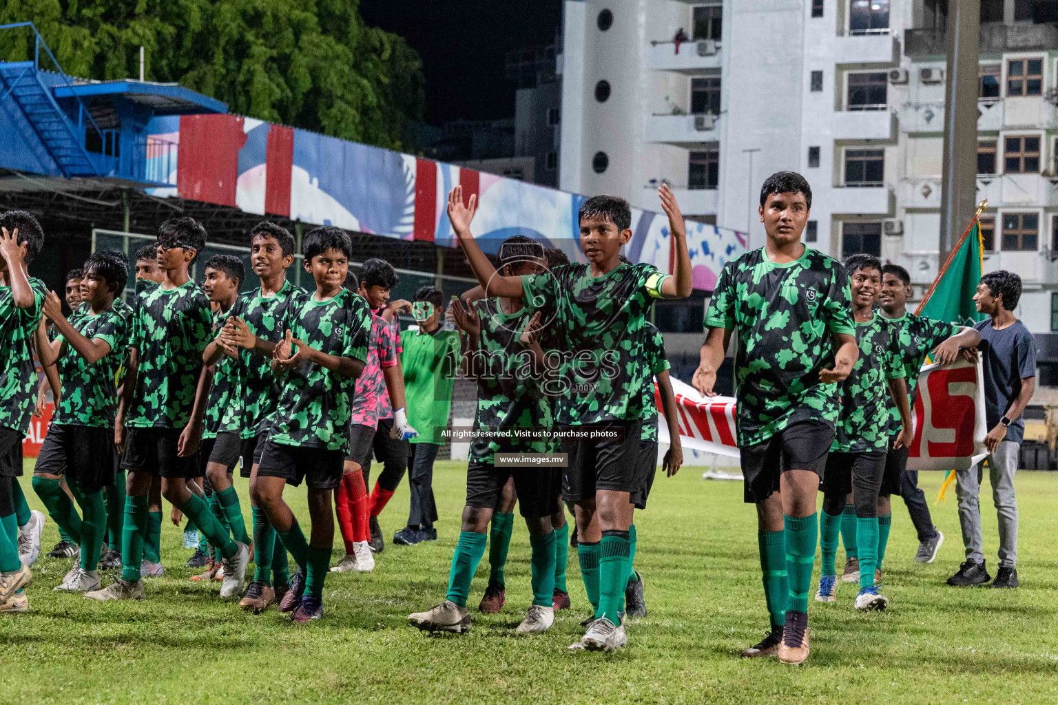 Kalaafaanu School vs Ahmadhiyya International School in the Final of FAM U13 Inter School Football Tournament 2022/23 was held in National Football Stadium on Sunday, 11th June 2023.  Photos: Ismail Thoriq / images.mv