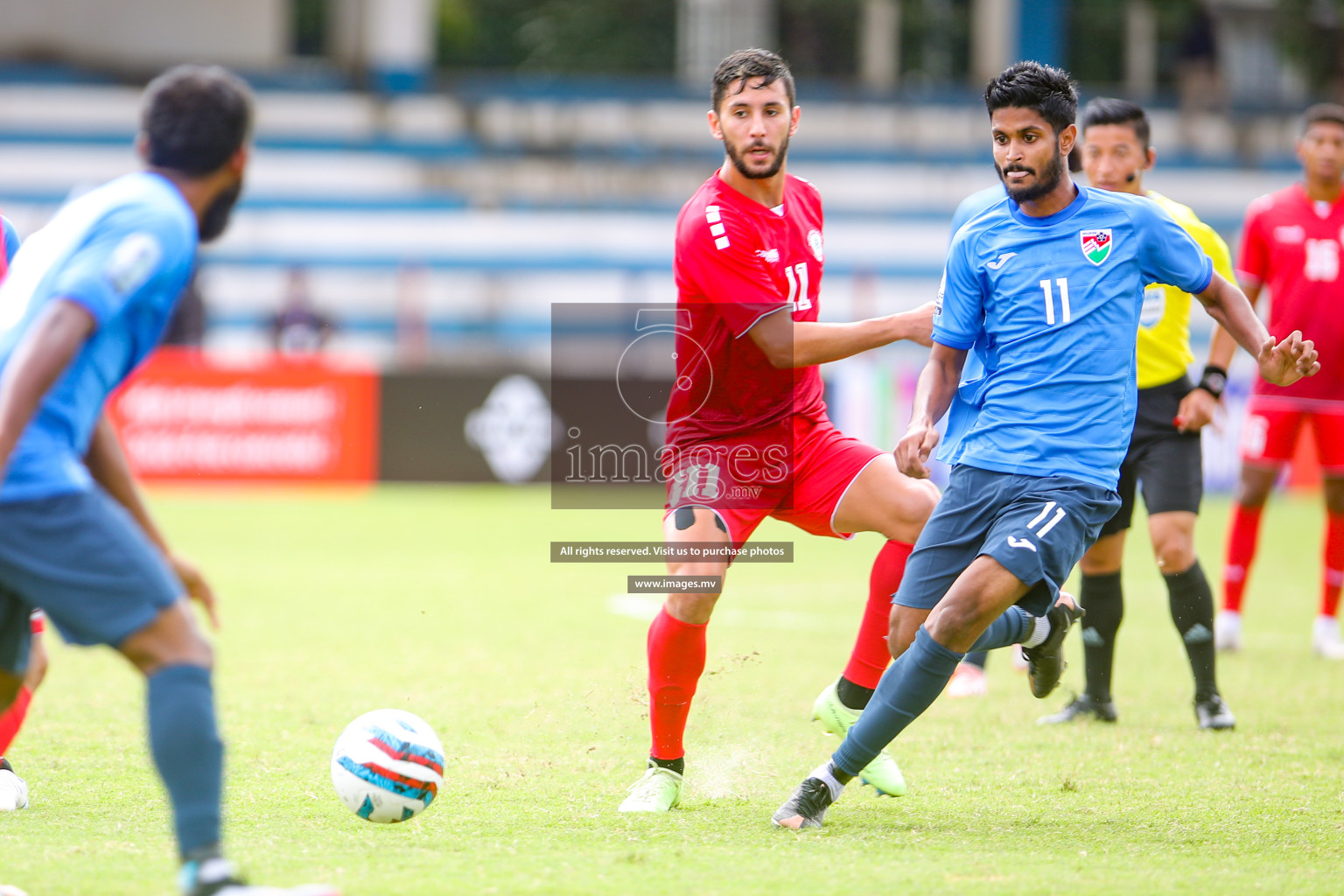 Lebanon vs Maldives in SAFF Championship 2023 held in Sree Kanteerava Stadium, Bengaluru, India, on Tuesday, 28th June 2023. Photos: Nausham Waheed, Hassan Simah / images.mv