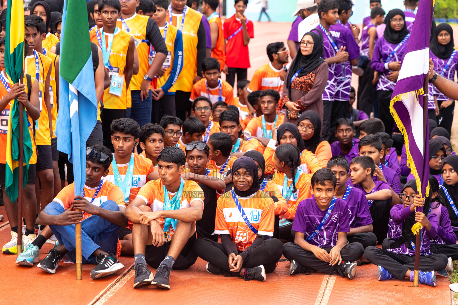 Day 6 of MWSC Interschool Athletics Championships 2024 held in Hulhumale Running Track, Hulhumale, Maldives on Thursday, 14th November 2024. Photos by: Ismail Thoriq / Images.mv