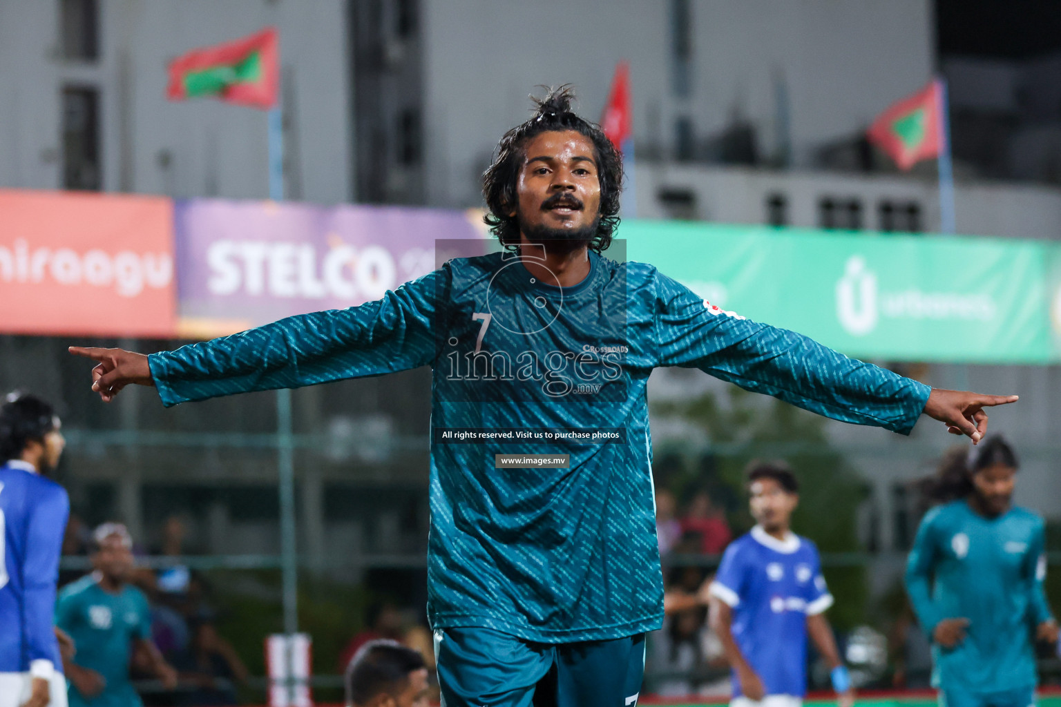 Medianet vs Crossroads Maldives in Club Maldives Cup 2023 held in Hulhumale, Maldives, on Tuesday, 18th July 2023 Photos: Nausham Waheed / images.mv