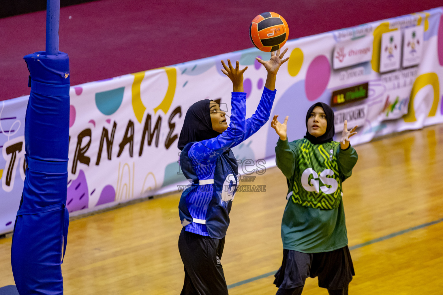 Day 8 of 25th Inter-School Netball Tournament was held in Social Center at Male', Maldives on Sunday, 18th August 2024. Photos: Nausham Waheed / images.mv