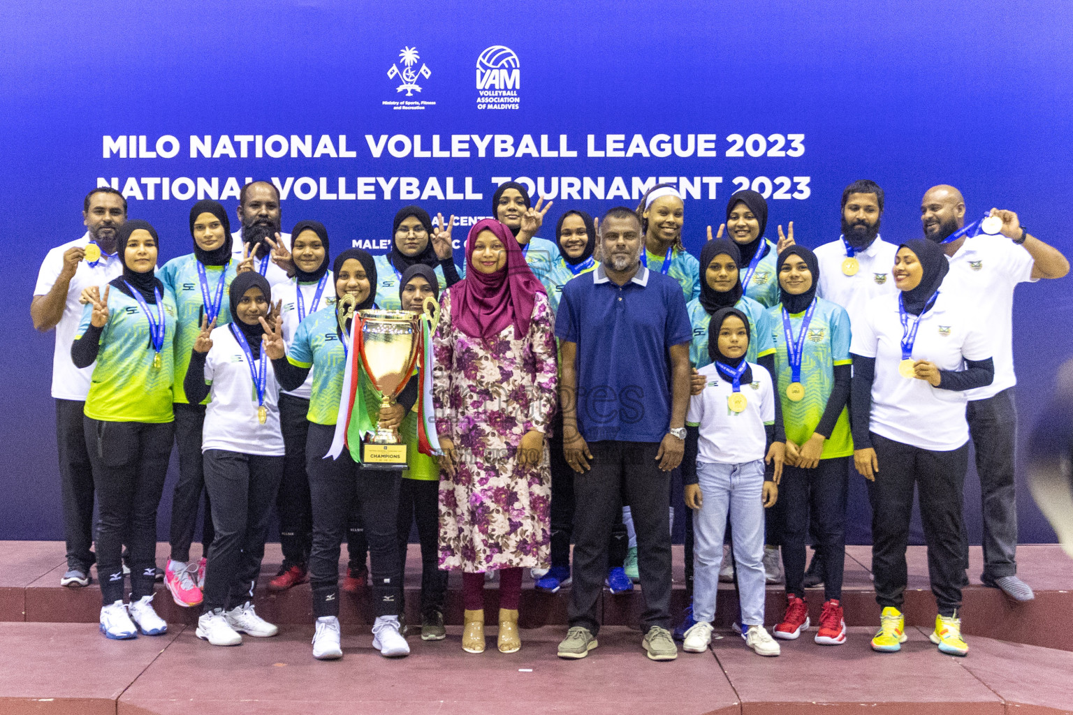 Final of Women's Division of Volleyball Association Cup 2023 held in Male', Maldives on Tuesday, 9th January 2024 at Social Center Indoor Hall Photos By: Nausham Waheed /images.mv