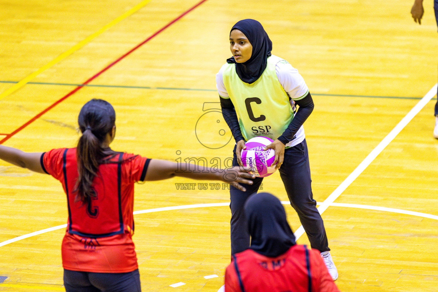 Club Matrix vs Club Green Streets in Division 1 of National Netball Tournament 2025 held in Ekuveni Netball Court at Male', Maldives on Saturday, 24th May 2025. Photos: Hassan Simah / images.mv