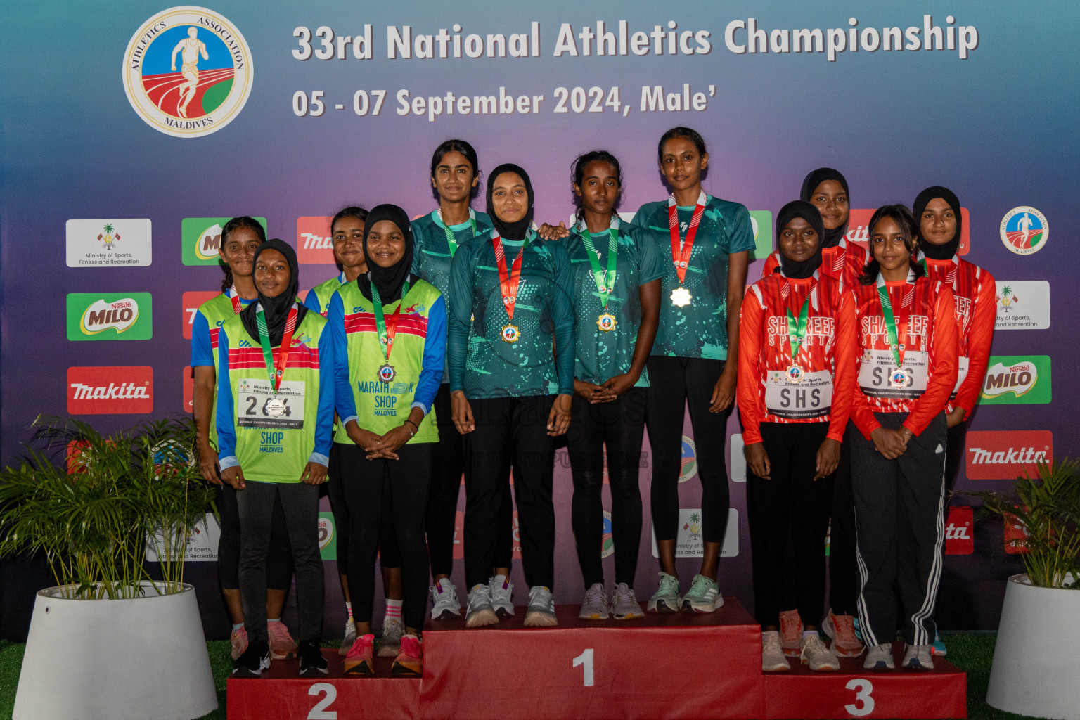 Day 2 of 33rd National Athletics Championship was held in Ekuveni Track at Male', Maldives on Friday, 6th September 2024.
Photos: Ismail Thoriq  / images.mv