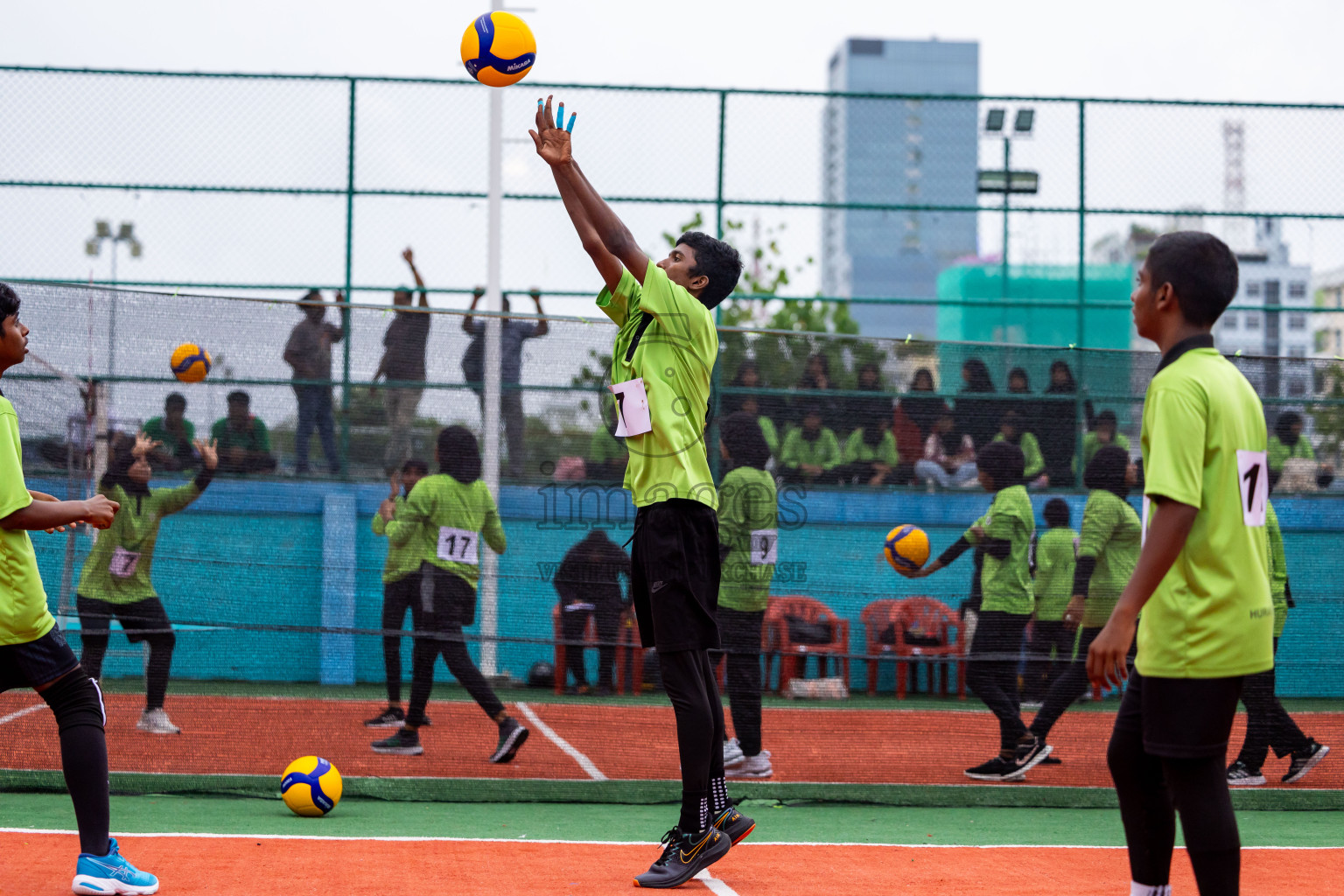 Day 2 of Interschool Volleyball Tournament 2024 was held in Ekuveni Volleyball Court at Male', Maldives on Sunday, 24th November 2024. Photos: Nausham Waheed / images.mv