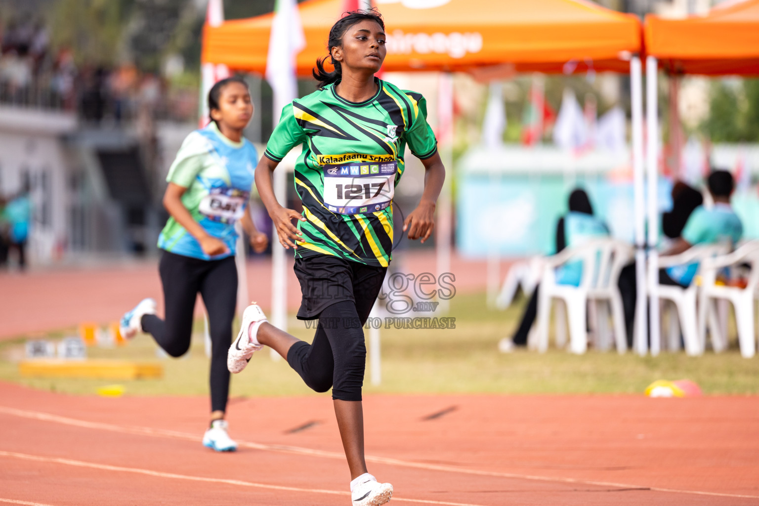 Day 6 of MWSC Interschool Athletics Championships 2024 held in Hulhumale Running Track, Hulhumale, Maldives on Thursday, 14th November 2024. Photos by: Ismail Thoriq / Images.mv