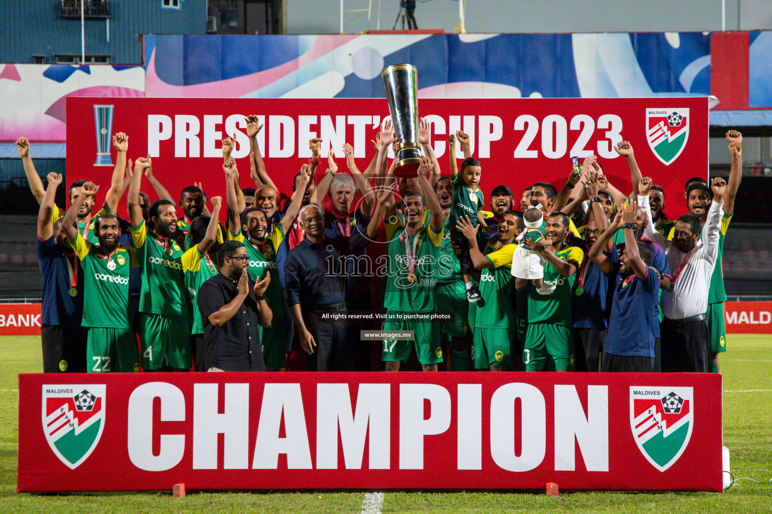 President's Cup 2023 Final - Maziya Sports & Recreation vs Club Eagles, held in National Football Stadium, Male', Maldives  Photos: Mohamed Mahfooz Moosa and Nausham Waheed/ Images.mv