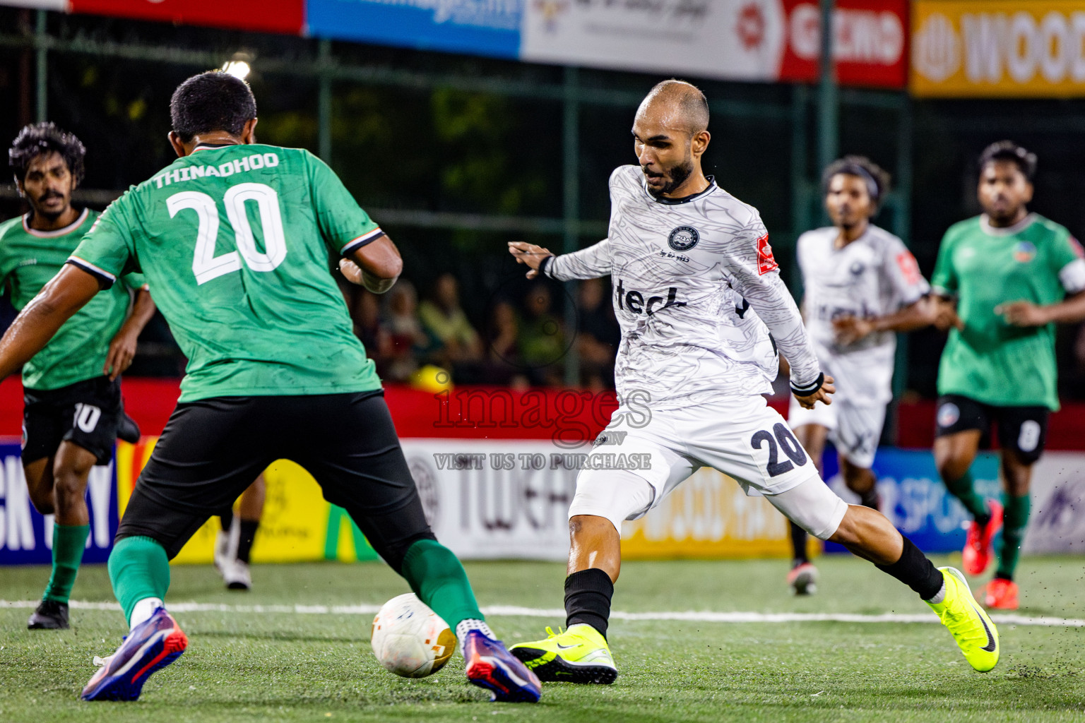 GDh Madaveli VS GDh Thinadhoo in Day 7 of Golden Futsal Challenge 2025 was held on Saturday, 11th January 2025, in Hulhumale', Maldives Photos: Nausham Waheed / images.mv