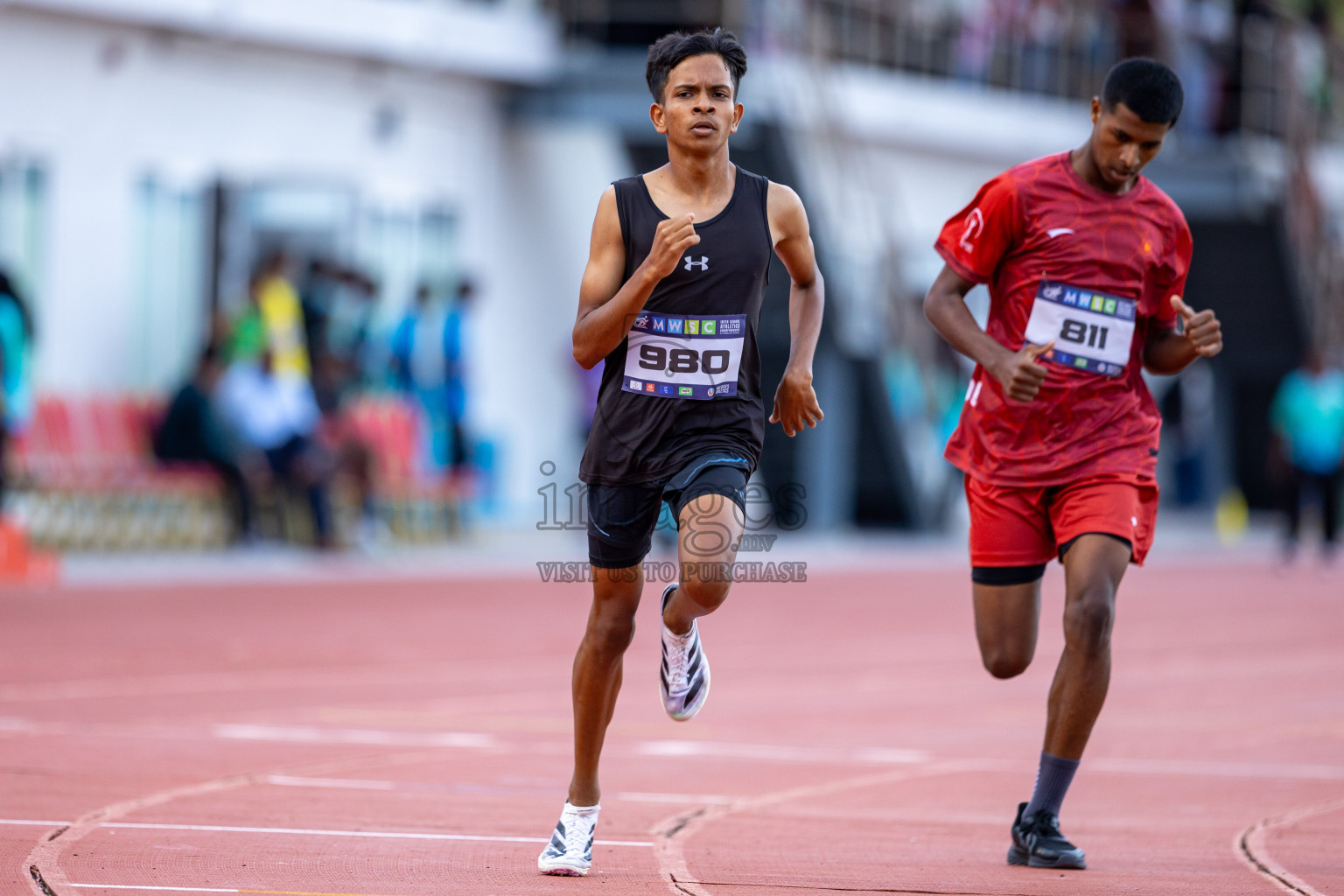 Day 2 of MWSC Interschool Athletics Championships 2024 held in Hulhumale Running Track, Hulhumale, Maldives on Sunday, 10th November 2024. Photos by: Ismail Thoriq / Images.mv