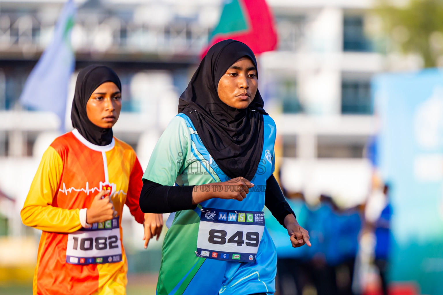 Day 3 of MWSC Interschool Athletics Championships 2024 held in Hulhumale Running Track, Hulhumale, Maldives on Monday, 11th November 2024. Photos by: Nausham Waheed / Images.mv