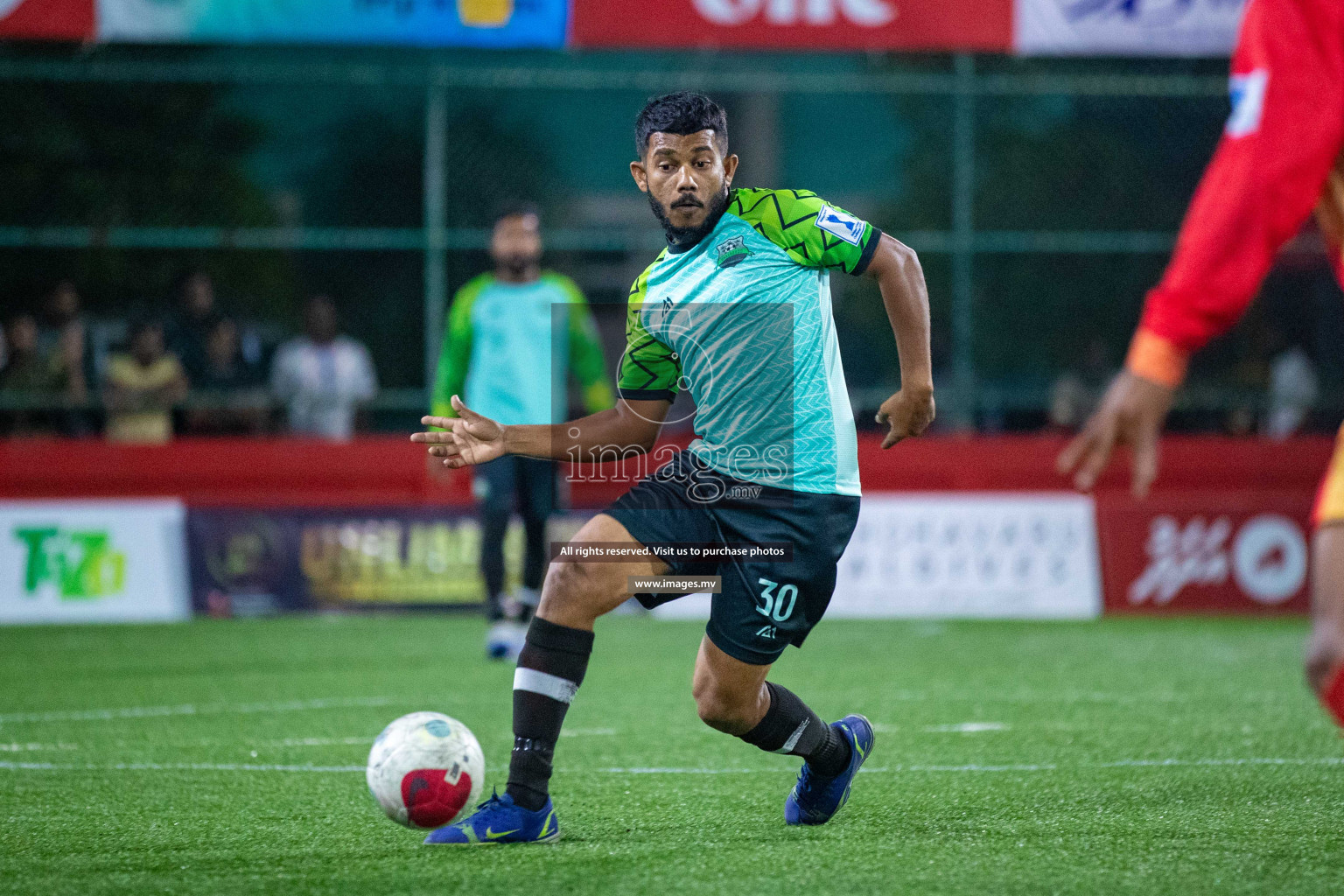 GA. Kondey vs GA. Dhaandhoo in Day 7 of Golden Futsal Challenge 2023 on 11 February 2023 in Hulhumale, Male, Maldives