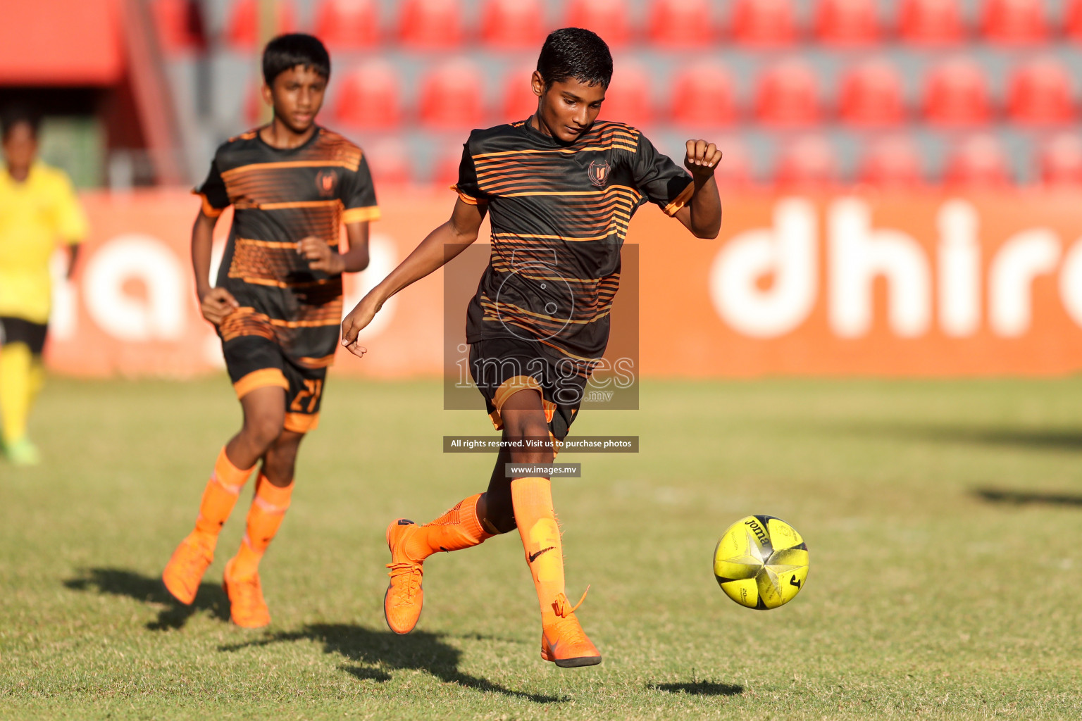 Imaadhudheen vs Thaajuddin in MAMEN Inter School Football Tournament 2019 (U13) in Male, Maldives on 12th April 2019 Photos: Suadh Abdul Sattar/ images.mv