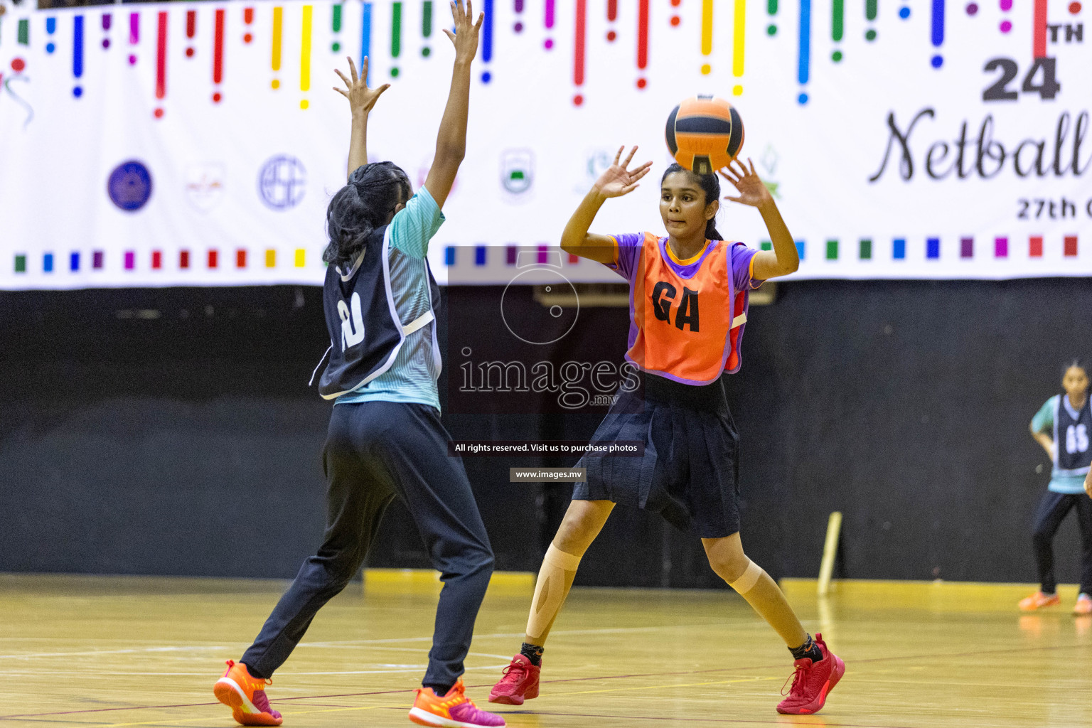 Final of 24th Interschool Netball Tournament 2023 was held in Social Center, Male', Maldives on 7th November 2023. Photos: Nausham Waheed / images.mv