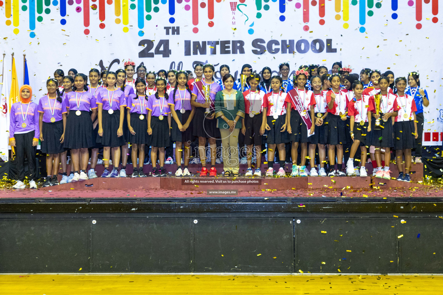 Final of 24th Interschool Netball Tournament 2023 was held in Social Center, Male', Maldives on 7th November 2023. Photos: Nausham Waheed / images.mv