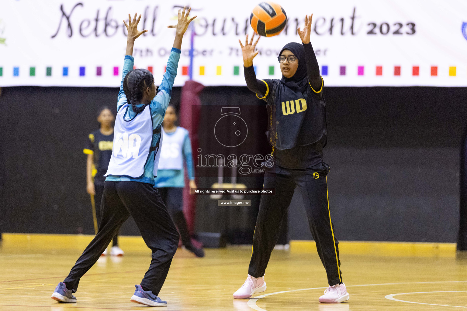 Day 10 of 24th Interschool Netball Tournament 2023 was held in Social Center, Male', Maldives on 5th November 2023. Photos: Nausham Waheed / images.mv