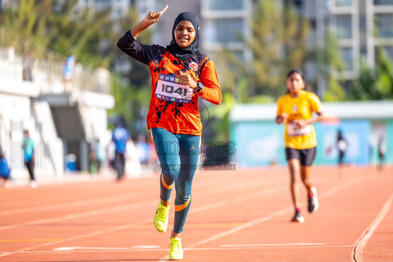 Day 4 of MWSC Interschool Athletics Championships 2024 held in Hulhumale Running Track, Hulhumale, Maldives on Tuesday, 12th November 2024. Photos by: Raaif Yoosuf / Images.mv