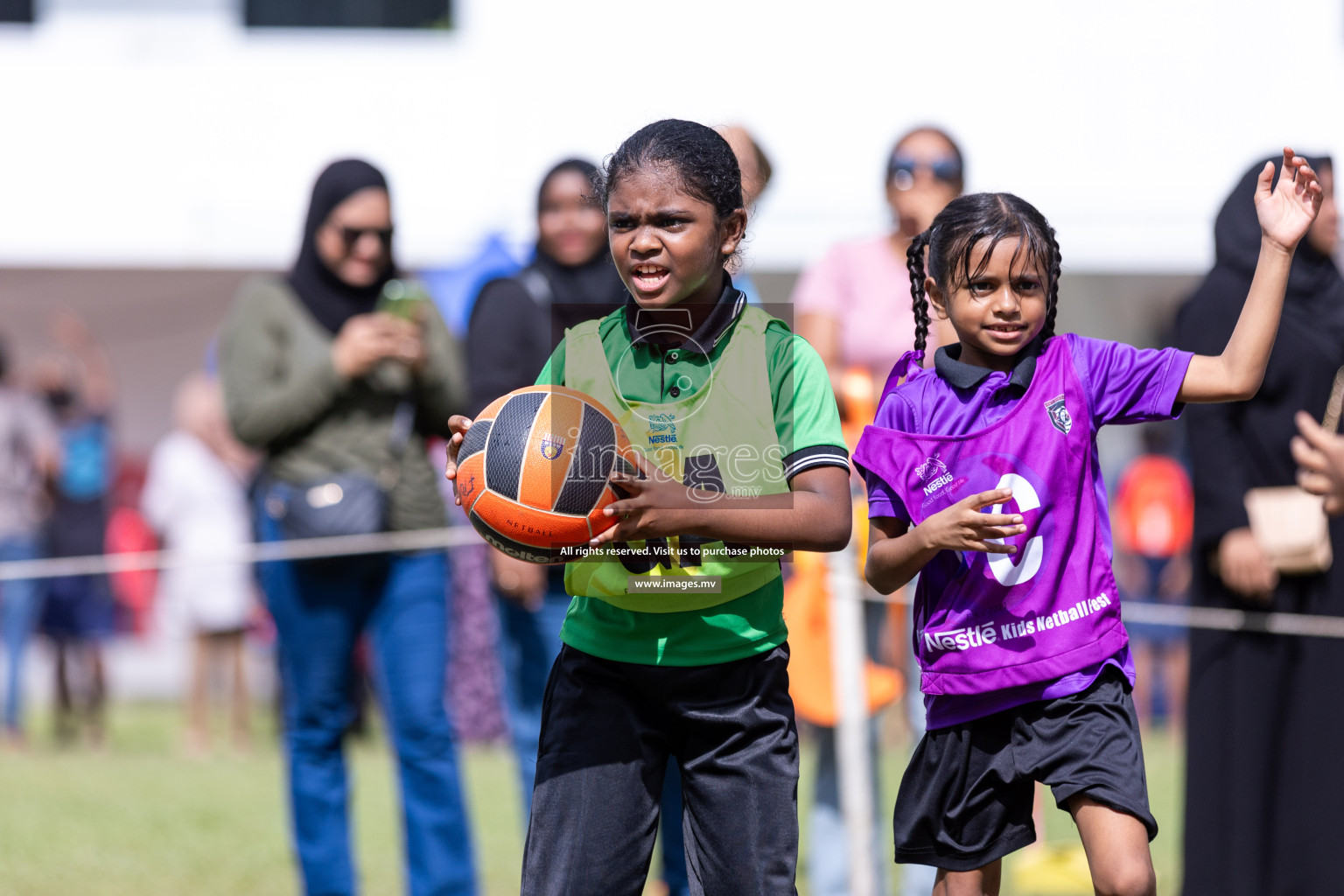 Day 2 of Nestle' Kids Netball Fiesta 2023 held in Henveyru Stadium, Male', Maldives on Thursday, 1st December 2023. Photos by Nausham Waheed / Images.mv