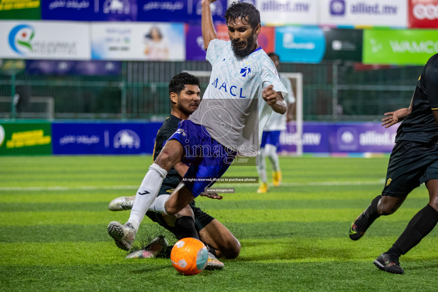 Prison Club vs MACL in the Quarter Finals of Club Maldives 2021 held at Hulhumale;, on 12th December 2021 Photos: Ismail Thoriq / images.mv