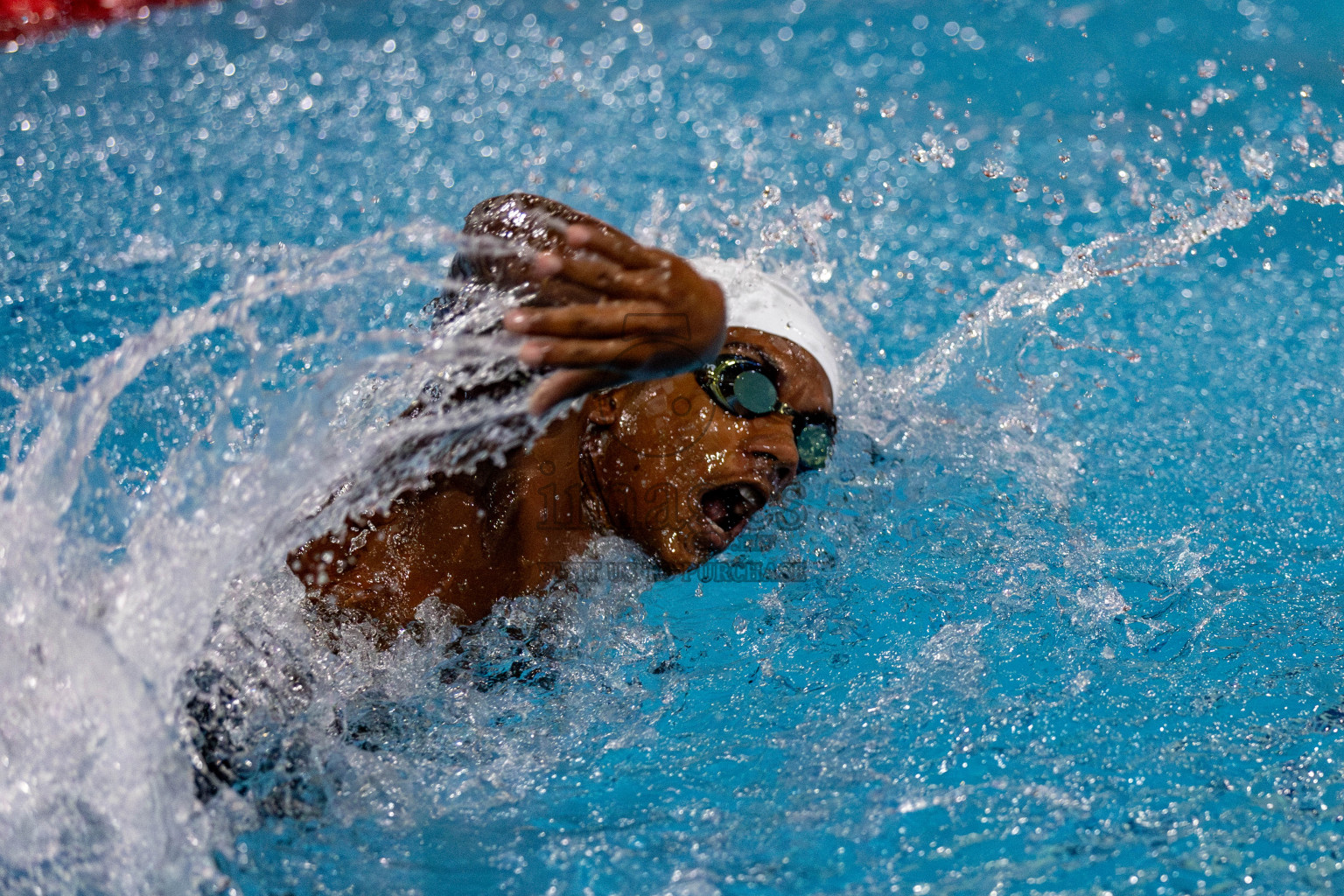 Day 2 of National Swimming Competition 2024 held in Hulhumale', Maldives on Saturday, 14th December 2024. Photos: Hassan Simah / images.mv