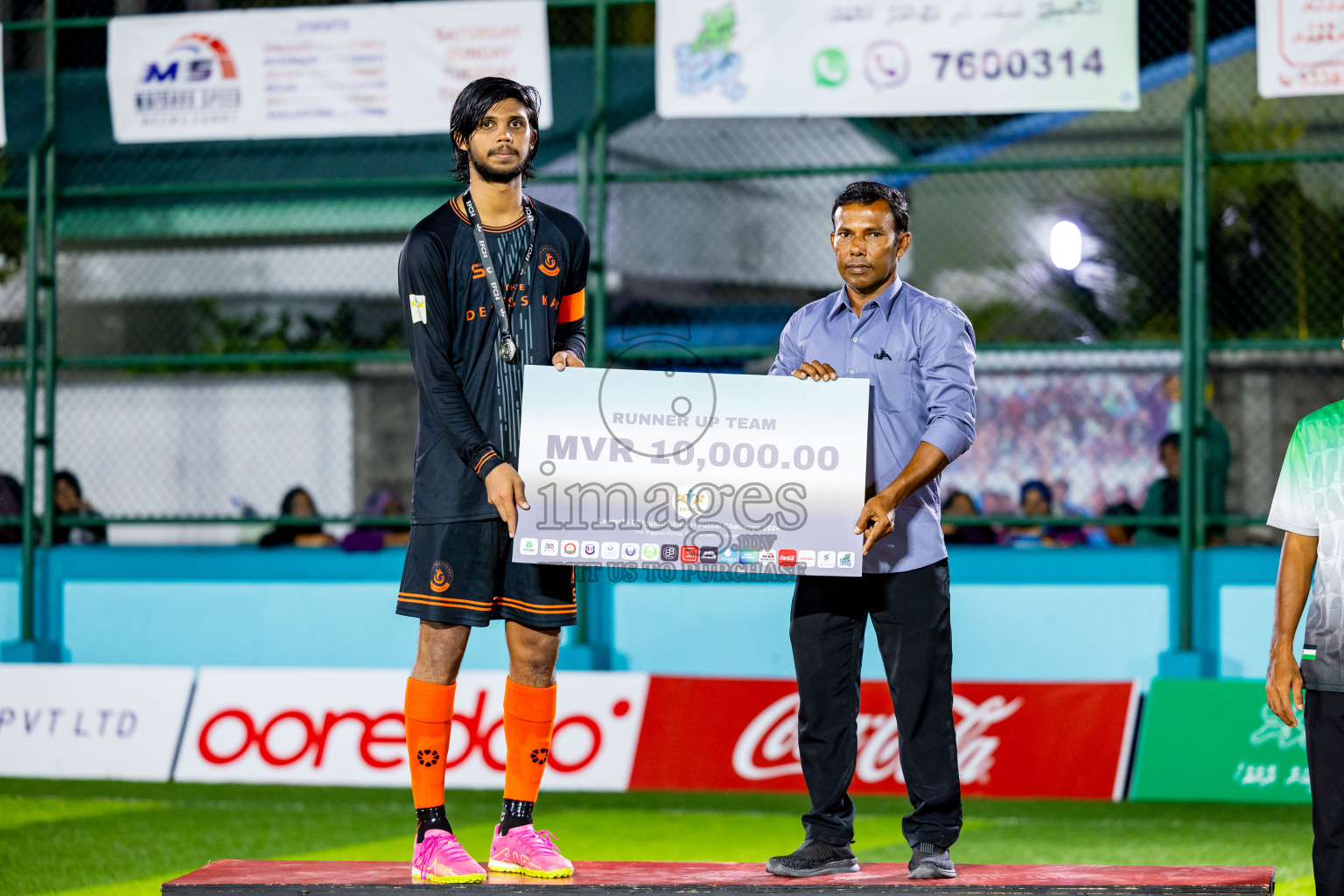 Dee Ess Kay vs Kovigoani in Final of Laamehi Dhiggaru Ekuveri Futsal Challenge 2024 was held on Wednesday, 31st July 2024, at Dhiggaru Futsal Ground, Dhiggaru, Maldives Photos: Nausham Waheed / images.mv