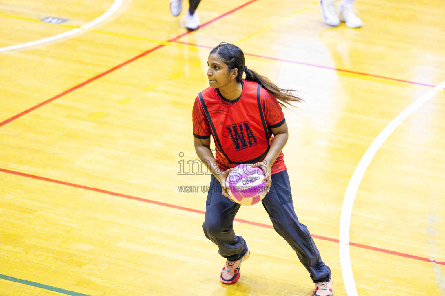 Club Matrix vs N Sports Academy in Day 6 of 24th Milo Netball Association Championship held in Social Center at Male', Maldives on Saturday, 6th September 2025. Photos: Yasna Ahmed / images.mv
