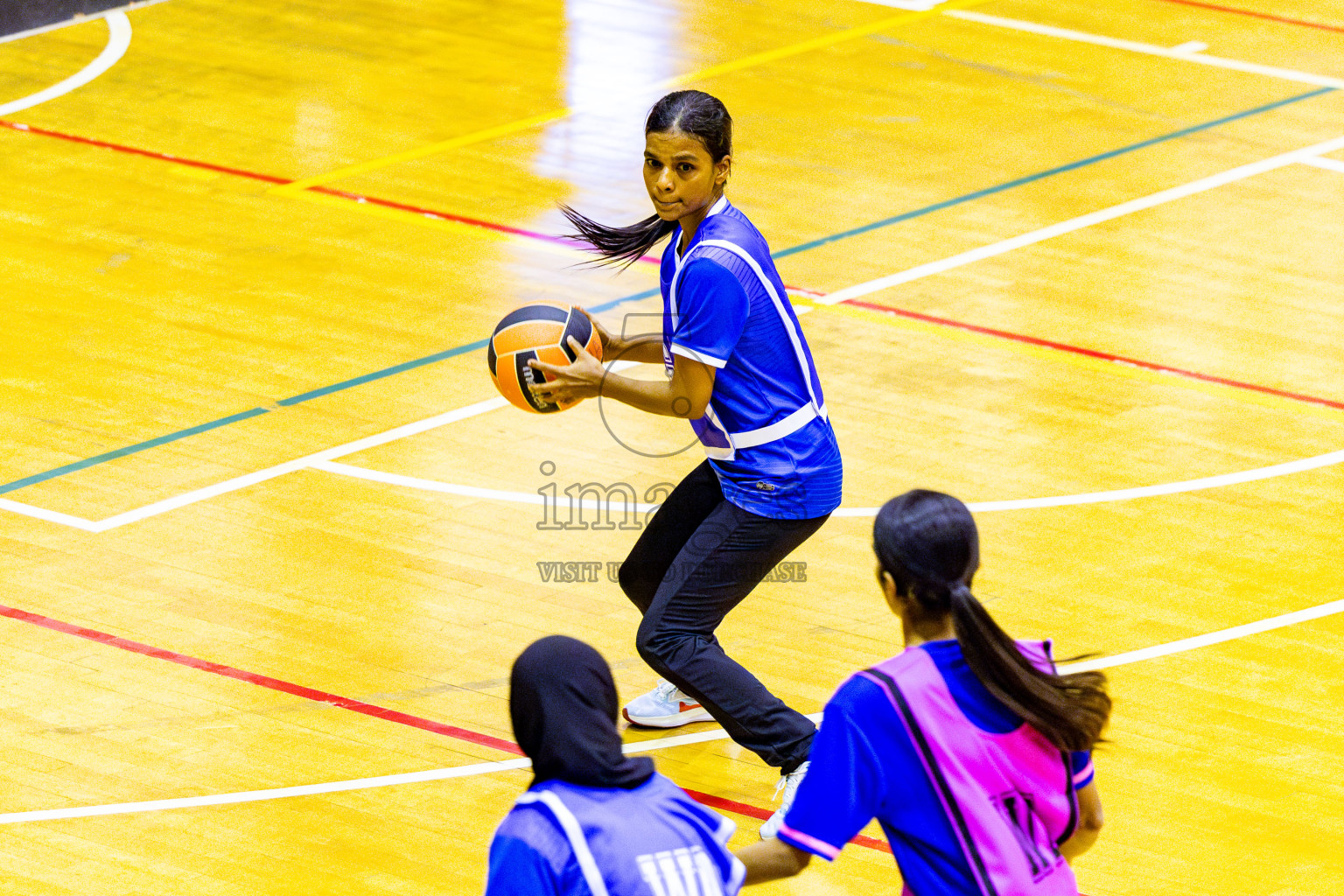 Kulhudhuffushi Youth & Recreation Club vs Sports Club Shining Star in Day 4 of 21st National Netball Tournament was held in Social Canter at Male', Maldives on Sunday, 19th May 2024. Photos: Nausham Waheed / images.mv