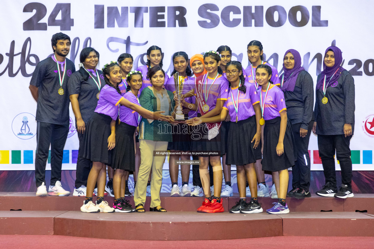 Final of 24th Interschool Netball Tournament 2023 was held in Social Center, Male', Maldives on 7th November 2023. Photos: Nausham Waheed / images.mv