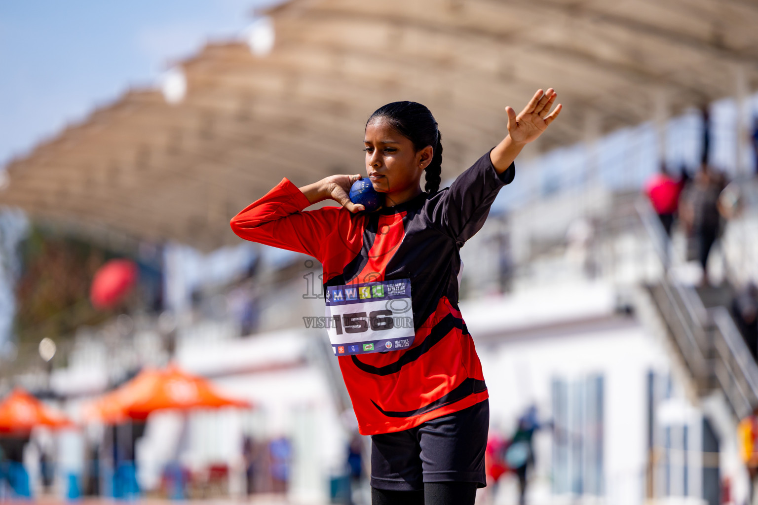 Day 4 of MWSC Interschool Athletics Championships 2024 held in Hulhumale Running Track, Hulhumale, Maldives on Tuesday, 12th November 2024. Photos by: Nausham Waheed / Images.mv