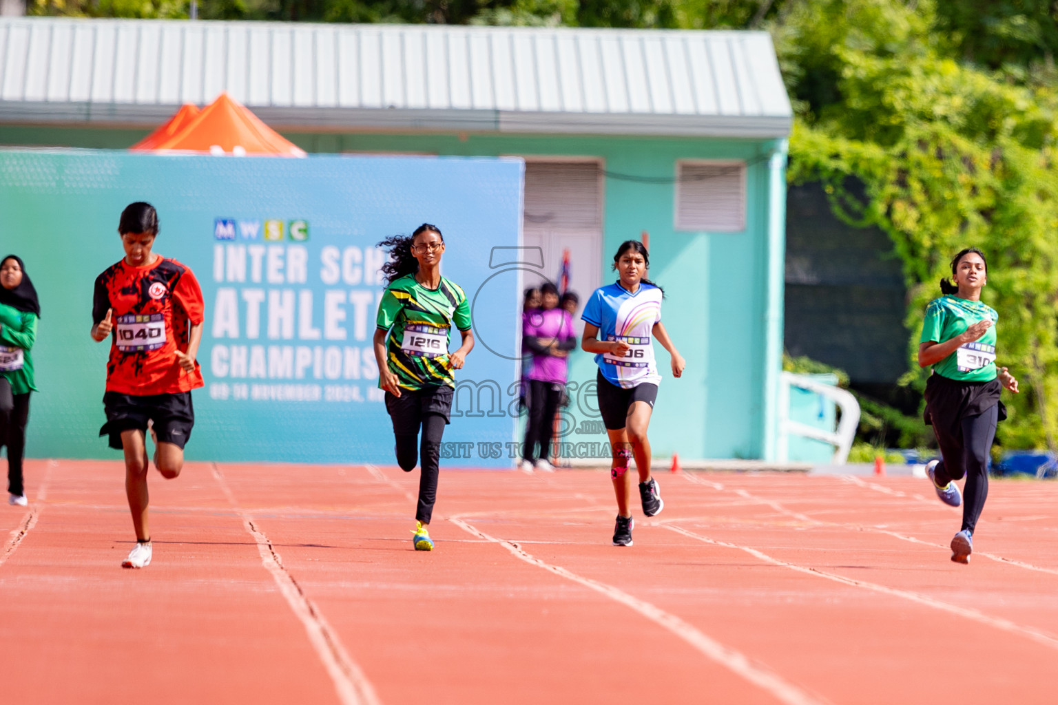 Day 3 of MWSC Interschool Athletics Championships 2024 held in Hulhumale Running Track, Hulhumale, Maldives on Monday, 11th November 2024. 
Photos by: Hassan Simah / Images.mv