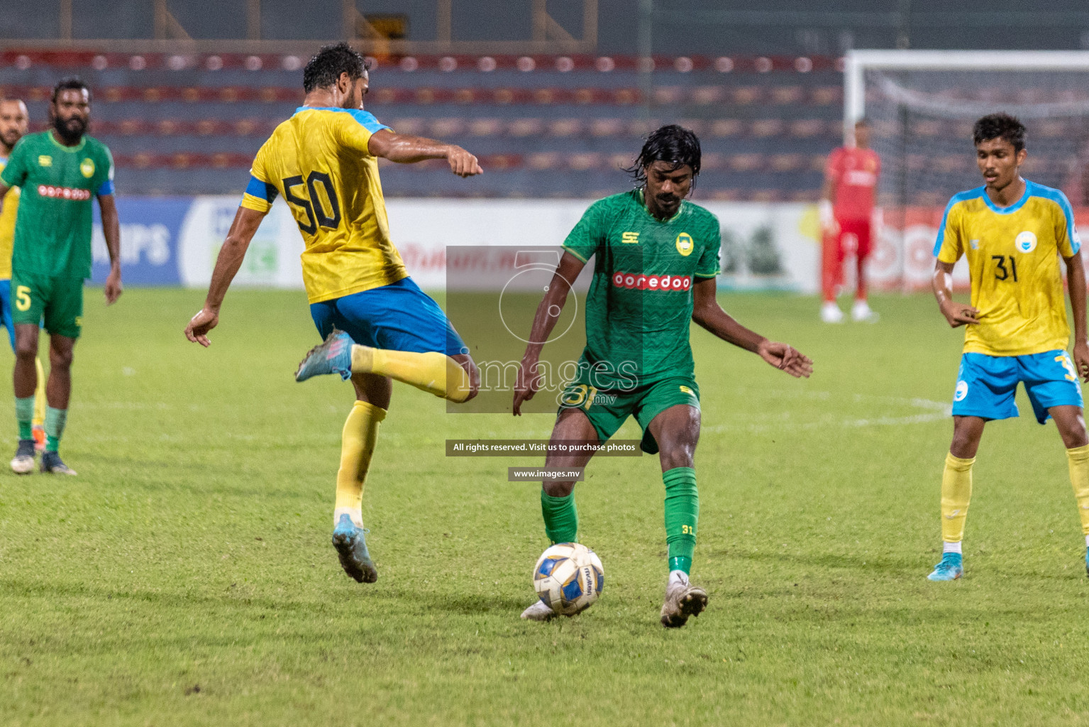 Club Valencia vs Maziya SRC in Ooredoo Dhivehi Premier League 2021/22 on 06 July 2022, held in National Football Stadium, Male', Maldives