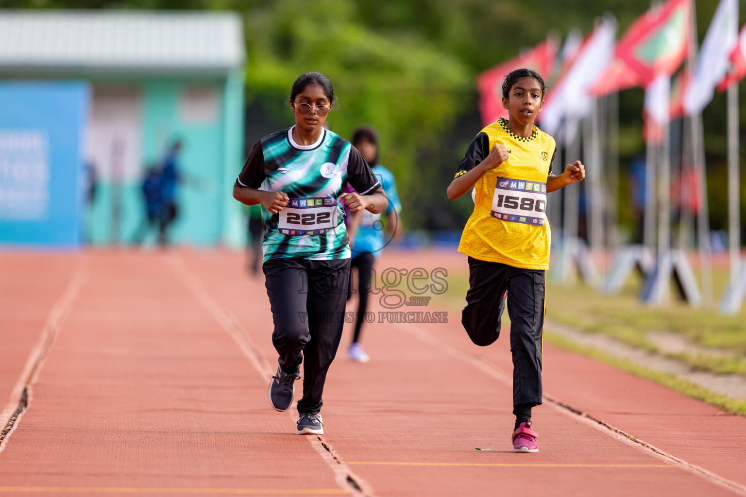 Day 3 of MWSC Interschool Athletics Championships 2024 held in Hulhumale Running Track, Hulhumale, Maldives on Monday, 11th November 2024. 
Photos by: Hassan Simah / Images.mv