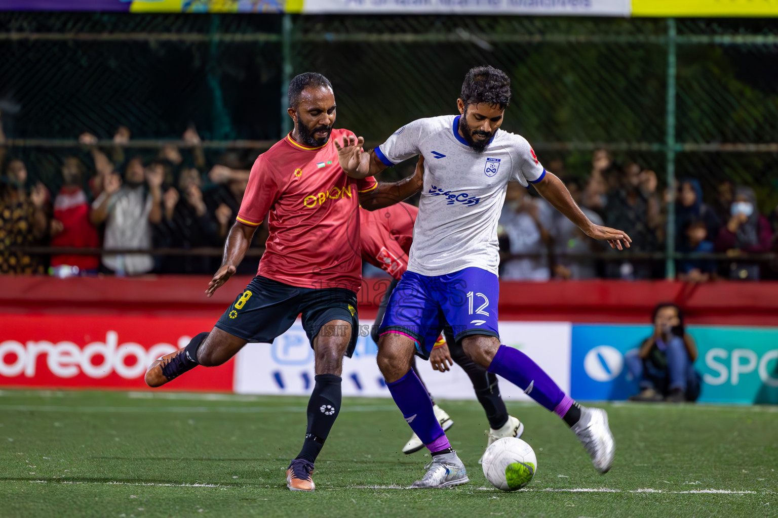 Dh Kudahuvadhoo vs F Bilehdhoo in Zone 5 Final on Day 38 of Golden Futsal Challenge 2024 which was held on Friday, 23rd February 2024, in Hulhumale', Maldives Photos: Ismail Thoriq / images.mv