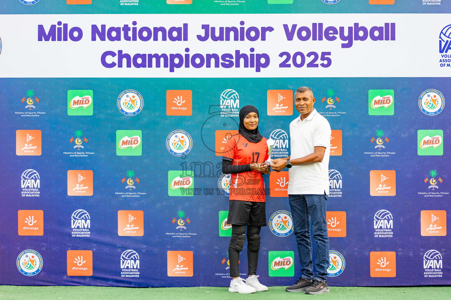 Milo National Junior Volleyball Championship 2025 Day 1 was held on Saturday, 22nd November 2025 at Ekuveni Turf Court Male', Maldives. Photos: Areef Adam / images.mv