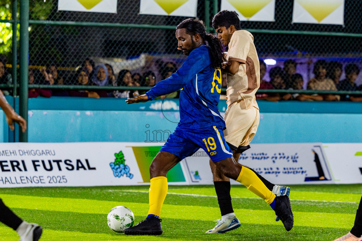 Dee Cee Jay SC vs Fools SC in Semi Finals of Laamehi Dhiggaru Ekuveri Futsal Challenge 2025 was held on Sunday, 27th July 2025, at Dhiggaru Futsal Ground, Dhiggaru, Maldives Photos: Nausham Waheed  / images.mv