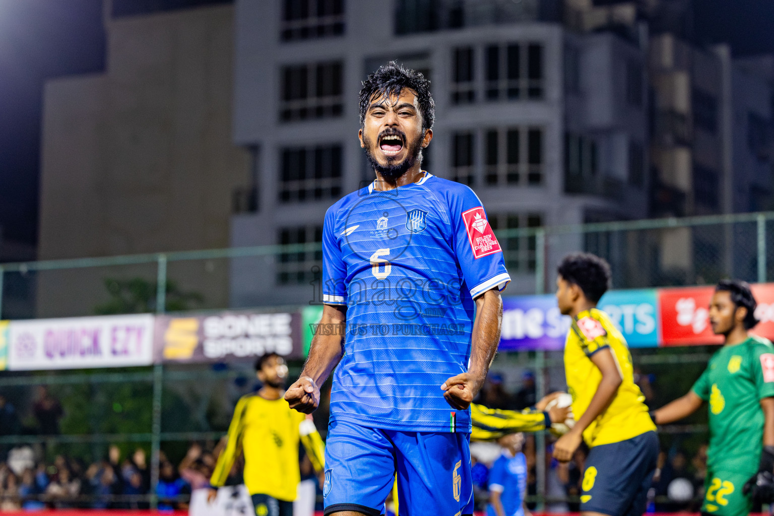 Lh Naifaru vs Lh Kurendhoo in Lhaviyani Atoll Finals Day 26 of Golden Futsal Challenge 2025 was held on Thursday , 30th January 2025, in Hulhumale', Maldives. Photos: Nausham Waheed / images.mv