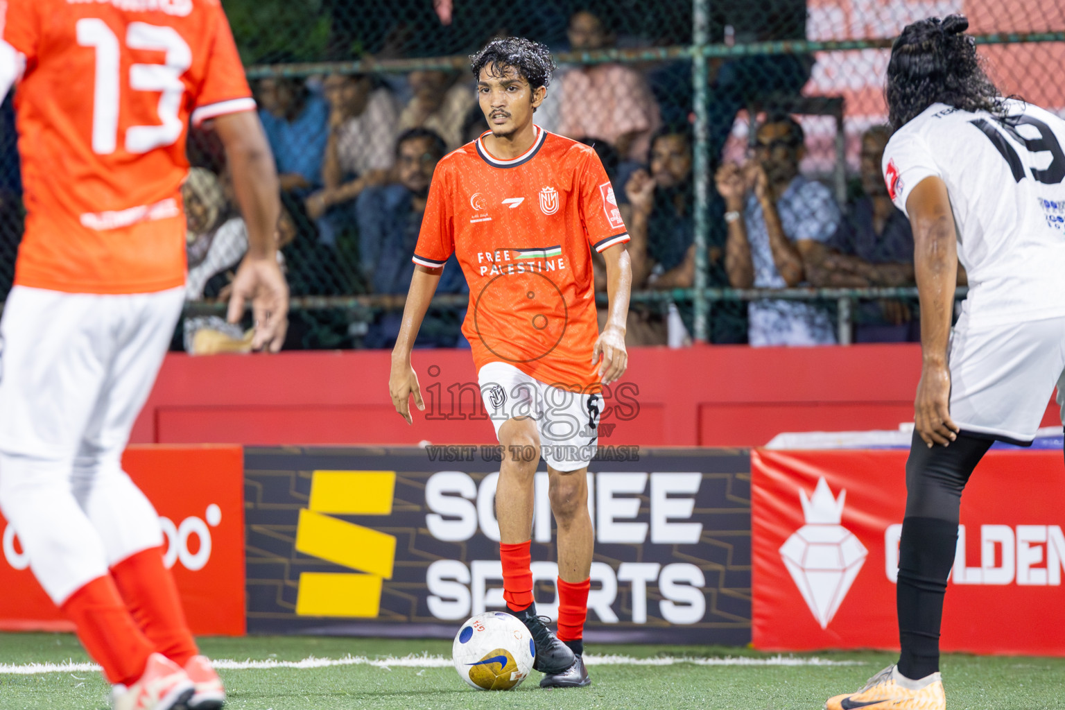 HDh Nolhivaran vs HDh Nellaidhoo in Day 5 of Golden Futsal Challenge 2025 on Thursday, 9th January 2025, in Hulhumale', Maldives
Photos: Ismail Thoriq / images.mv