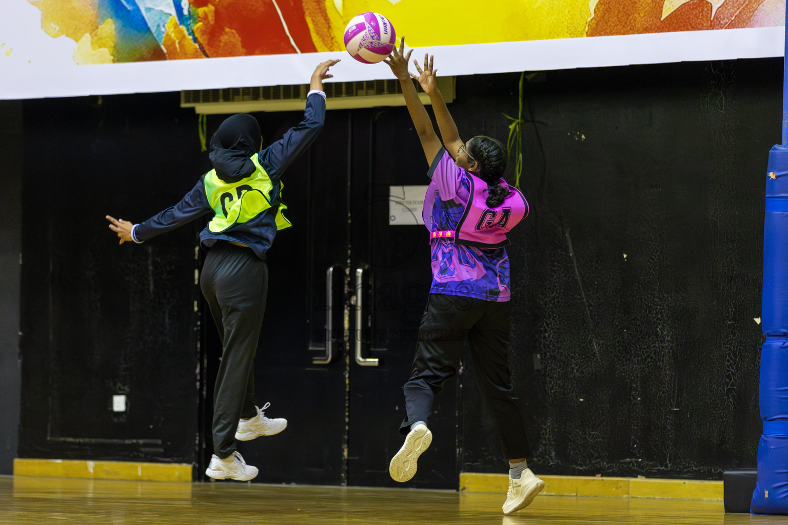 AIS  Netball academy vs N sports Academy in Day 3 of 3rd Netball Junior Championship, held at Social Center on Wednesday 22nd January 2025 . Photos: Shuu Abdul Sattar / images.mv