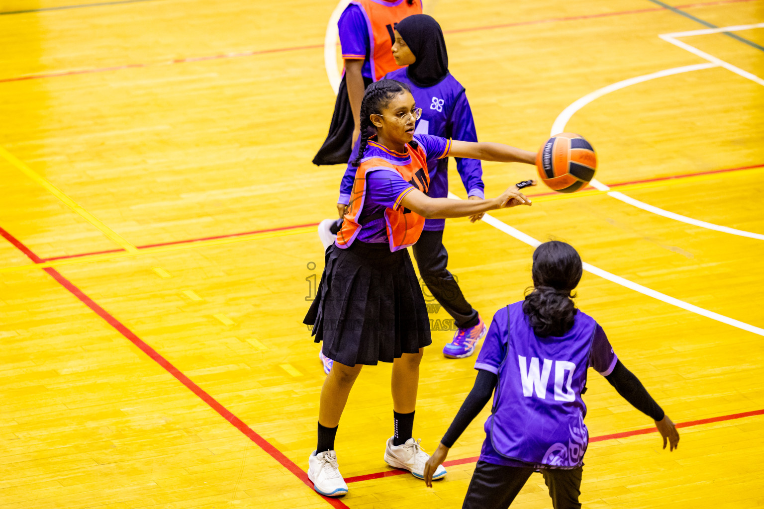 Day 13 of 25th Inter-School Netball Tournament was held in Social Center at Male', Maldives on Saturday, 24th August 2024. Photos: Nausham Waheed / images.mv