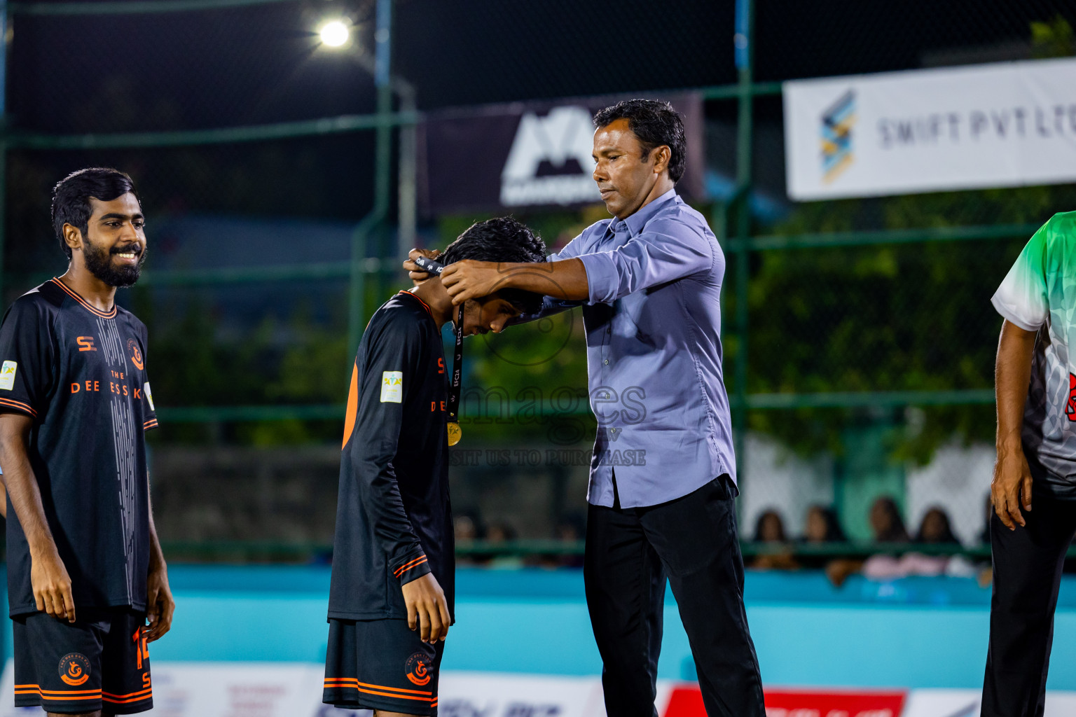 Dee Ess Kay vs Kovigoani in Final of Laamehi Dhiggaru Ekuveri Futsal Challenge 2024 was held on Wednesday, 31st July 2024, at Dhiggaru Futsal Ground, Dhiggaru, Maldives Photos: Nausham Waheed / images.mv